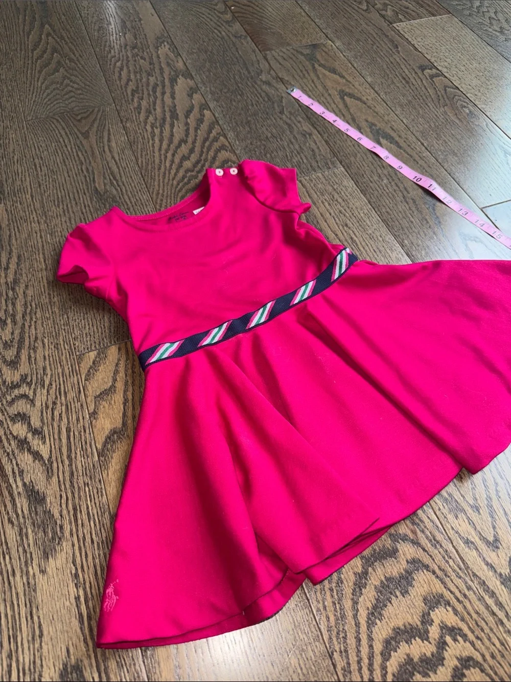Ralph Lauren Bright Fuchsia Short Sleeve Twirl Dress 18 months